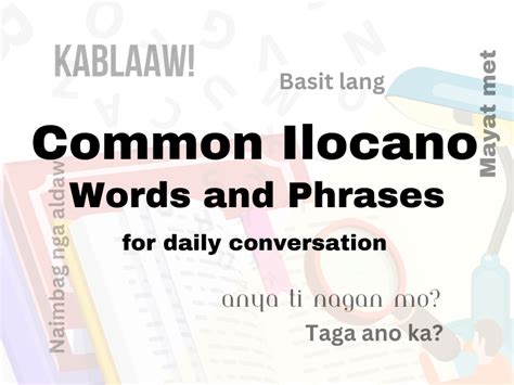 ilocano messages|Useful phrases in Iloko .